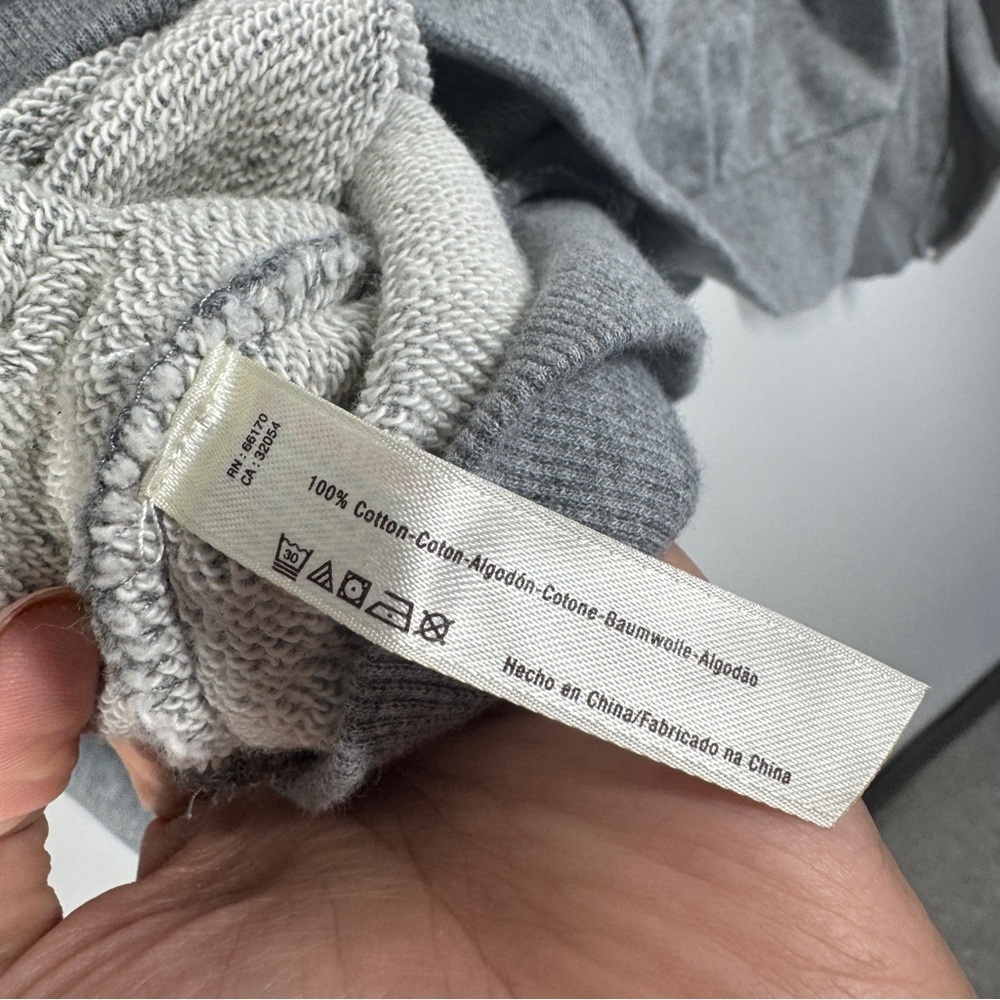 Free People Beach Grey Ruffle Sleeve Sweatshirt Top Size M Casual Cozy Pullover - Picture 8 of 11